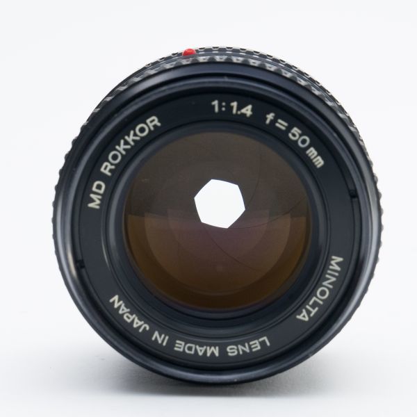 MINOLTA XD-S MD ROKKOR 50mm 1:1.4 ミノルタ 一眼レフ フィルムカメラ ブラックボディ レンズキャップ付 H4497_画像6