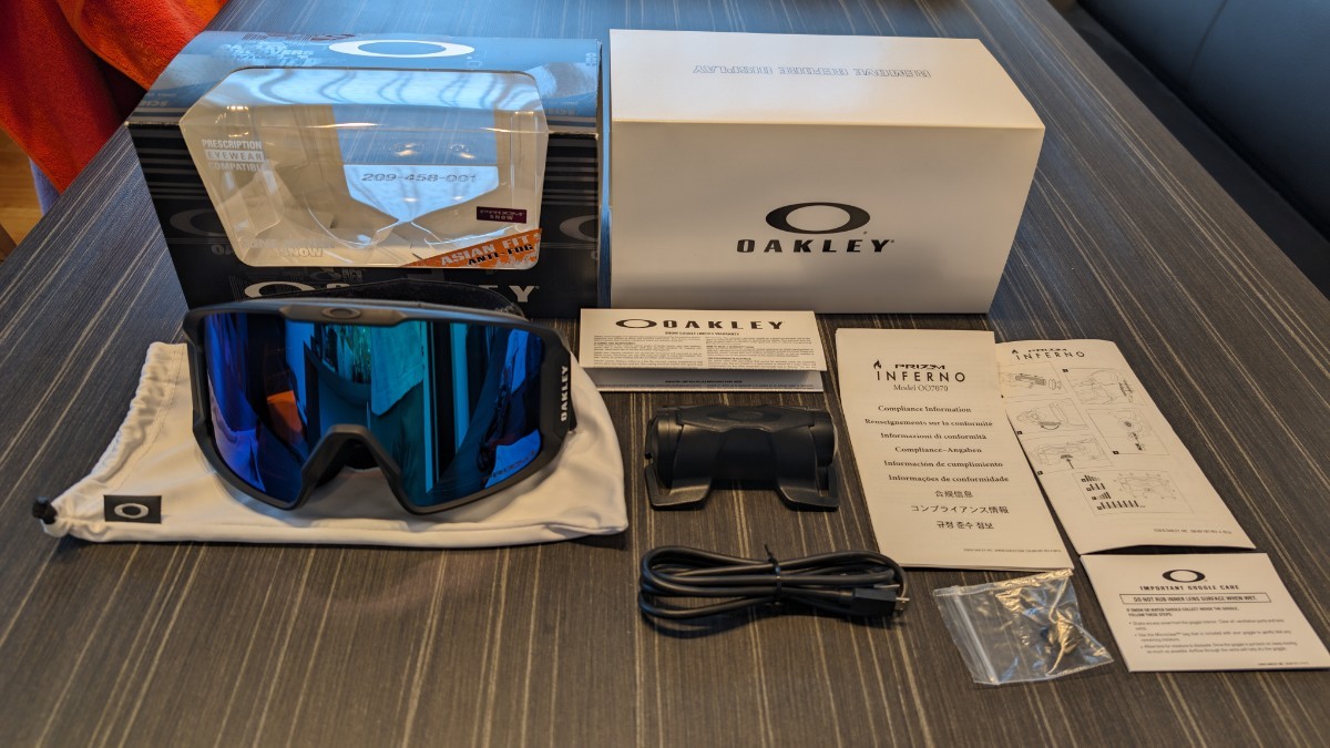 激レア！OAKLEY オークリー 　LINE MINER INFERNO ASIANFIT　ラインマイナー　インフェルノ　アジアンフィット　電熱ゴーグル_画像2