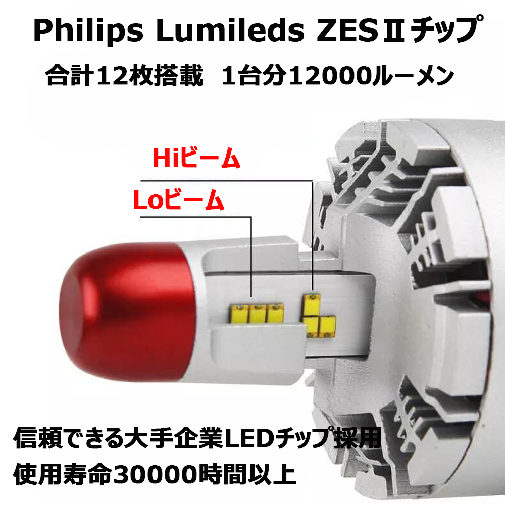 LEDヘッドライト フォグランプ 9SF H7 HB4 12V 60W 12000ルーメン 6500K 2本setの画像2