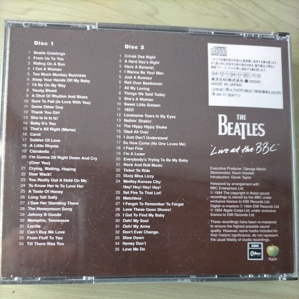 BEATLES live at BBC 日本語解説書 英語解説あり ビートルズマッチ 2CD 