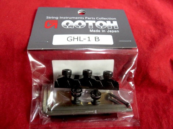 ★新品セール/最安値★GOTOH／GHL-1-B／43mm ロックナット・パーツフルセット◆国産 高精度 FRT/フロイドローズ BK/ブラック レスポール/LP_画像1