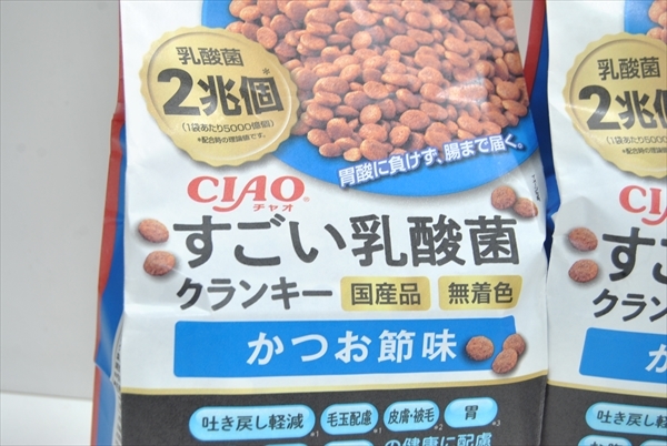 【EC-3223】 キャットフード チャオ すごい乳酸菌 クランキー かつお節味 国産品 760ｇ 4個 まとめ売り ②_画像2