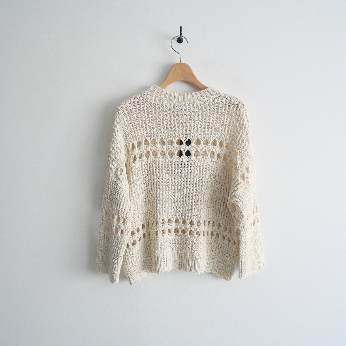 2023 / 未使用 / ROBERTO COLLINA ロベルト コリーナ / SWEATER CROCHET ECRU ニット S / N44101 / 2310-0243_画像4