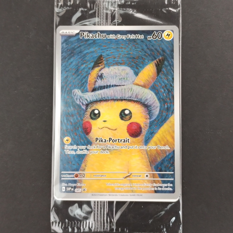 ゴッホピカチュウ プロモ/Pikachu with Grey Felt hat （085/SVPEN） ゴッホ美術館×ポケモン コラボレーション展示（１）