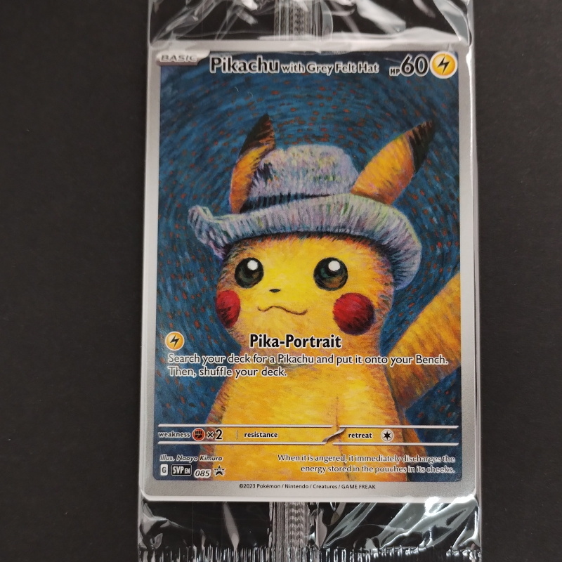 ゴッホピカチュウ プロモ/Pikachu with Grey Felt hat （085/SVPEN） ゴッホ美術館×ポケモン コラボレーション展示(3)_画像1