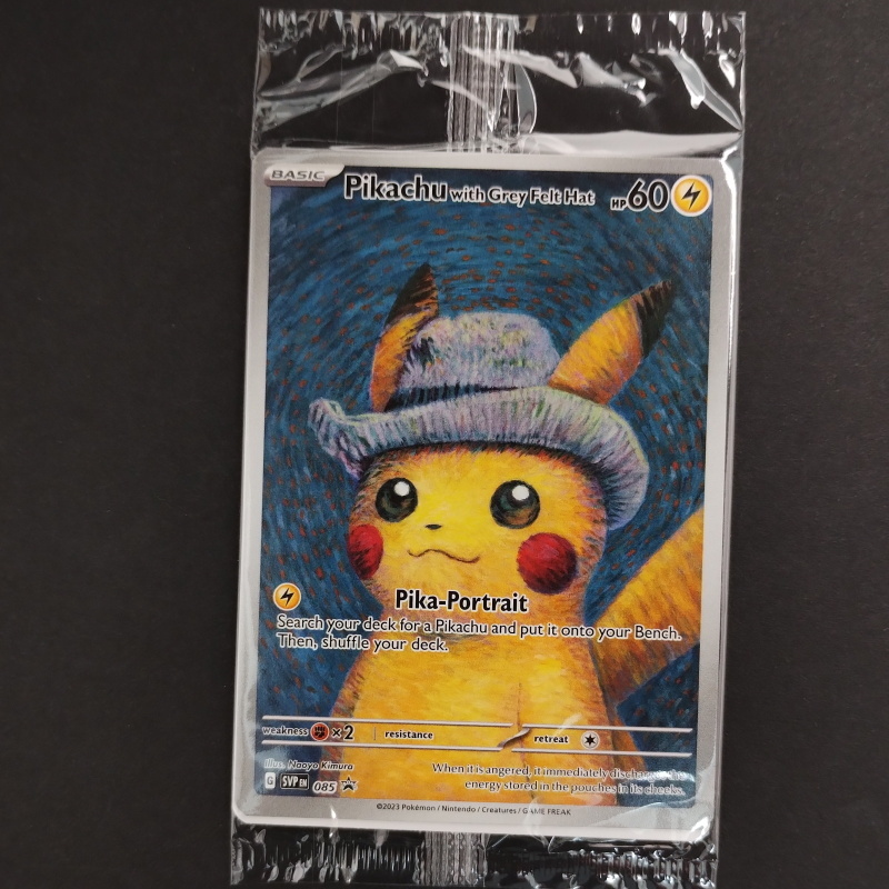 ゴッホピカチュウ プロモ/Pikachu with Grey Felt hat （085/SVPEN） ゴッホ美術館×ポケモン コラボレーション展示(4)