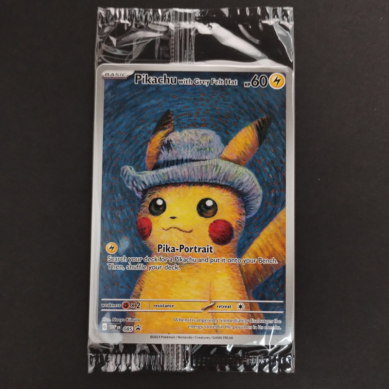 ゴッホピカチュウ プロモ/Pikachu with Grey Felt hat （085/SVPEN） ゴッホ美術館×ポケモン コラボレーション展示(7)