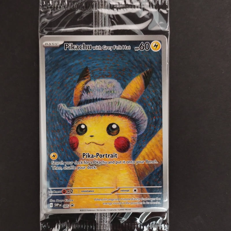 ゴッホピカチュウ プロモ/Pikachu with Grey Felt hat （085/SVPEN） ゴッホ美術館×ポケモン コラボレーション展示(8)