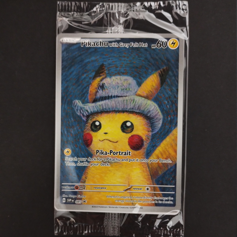 ゴッホピカチュウ プロモ/Pikachu with Grey Felt hat （085/SVPEN） ゴッホ美術館×ポケモン コラボレーション展示(24-1)