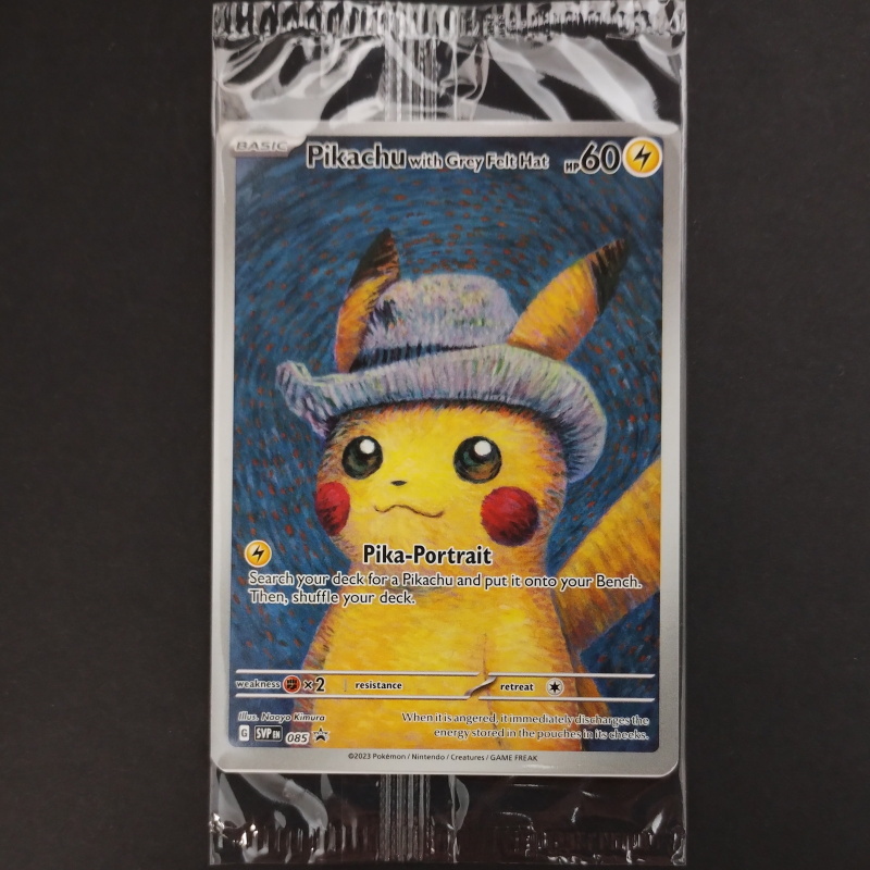ゴッホピカチュウ プロモ/Pikachu with Grey Felt hat （085/SVPEN） ゴッホ美術館×ポケモン コラボレーション展示(26-1)