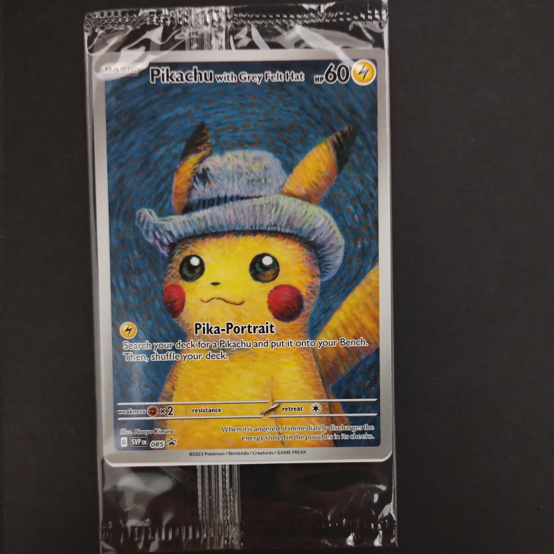 ゴッホピカチュウ プロモ/Pikachu with Grey Felt hat （085/SVPEN） ゴッホ美術館×ポケモン コラボレーション展示(27-1)