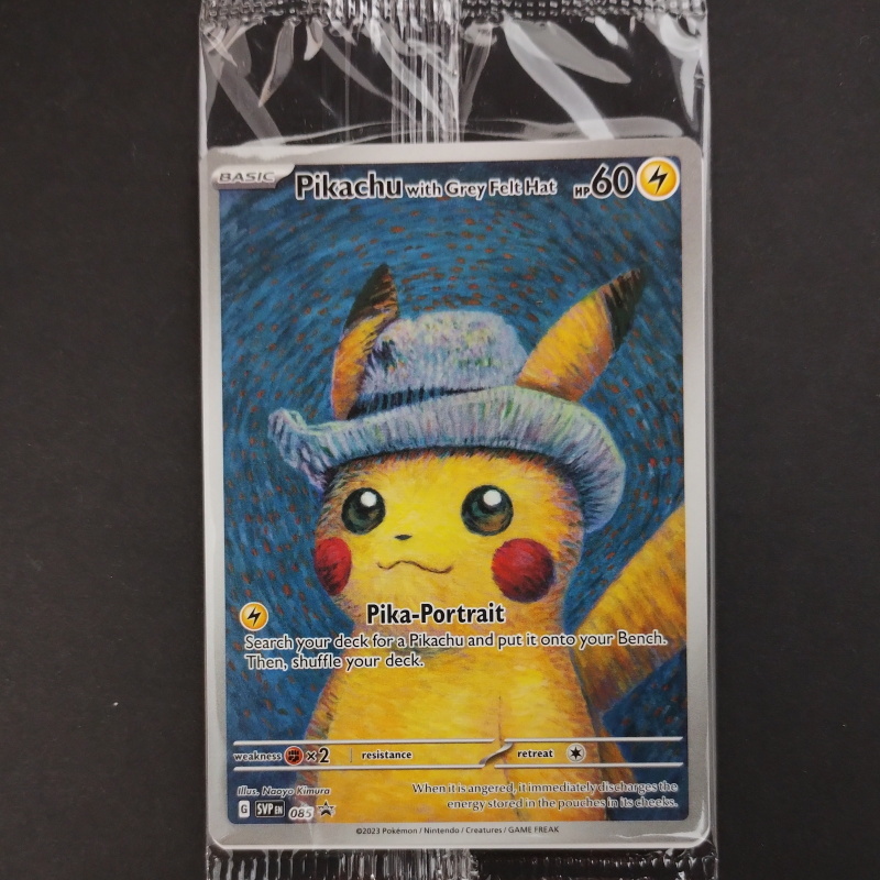 ゴッホピカチュウ プロモ/Pikachu with Grey Felt hat （085/SVPEN） ゴッホ美術館×ポケモン コラボレーション展示(30-1)_画像1