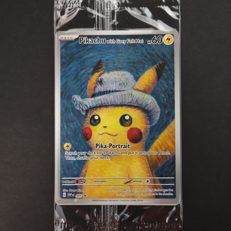ゴッホピカチュウ プロモ/Pikachu with Grey Felt hat （085/SVPEN） ゴッホ美術館×ポケモン コラボレーション展示(32-1)