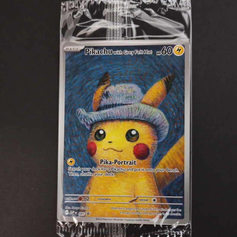 ゴッホピカチュウ プロモ/Pikachu with Grey Felt hat （085/SVPEN） ゴッホ美術館×ポケモン コラボレーション展示(33-1)
