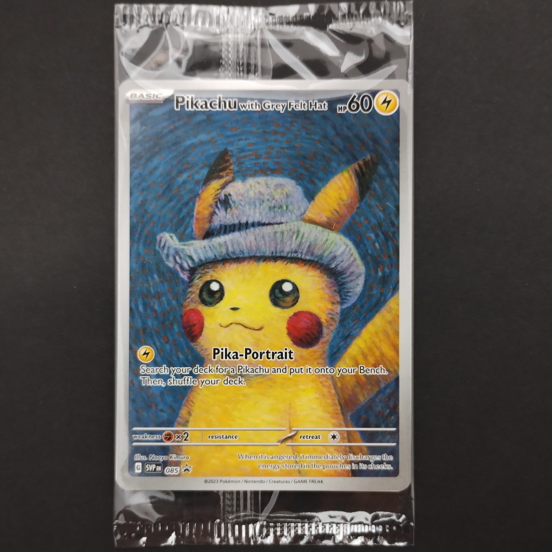 ゴッホピカチュウ プロモ/Pikachu with Grey Felt hat （085/SVPEN） ゴッホ美術館×ポケモン コラボレーション展示(37-1)