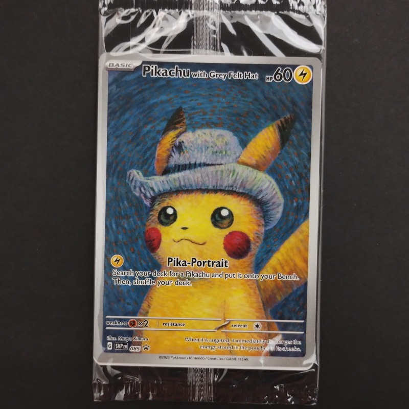 ゴッホピカチュウ プロモ/Pikachu with Grey Felt hat （085/SVPEN） ゴッホ美術館×ポケモン コラボレーション展示(41-1)