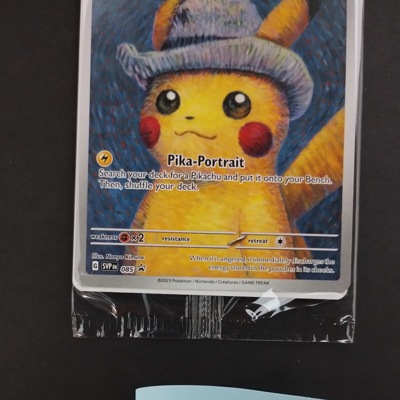 ゴッホピカチュウ プロモ/Pikachu with Grey Felt hat （085/SVPEN） ゴッホ美術館×ポケモン コラボレーション展示(43-1)_画像2