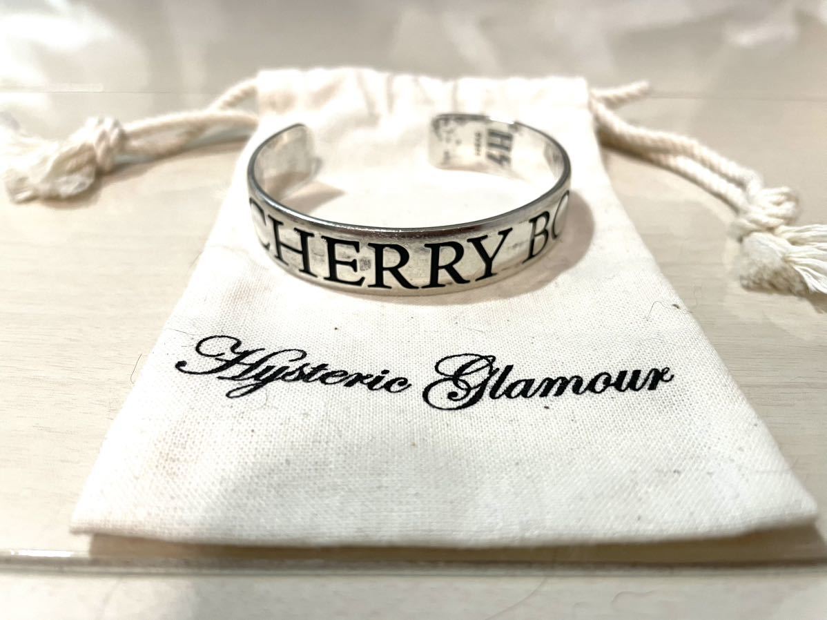 定価30,240円 HYSTERIC GLAMOUR ヒステリックグラマー 　バングル　シルバー　巾着付き CHERRY BOMB　silver925　NO51187　_画像1