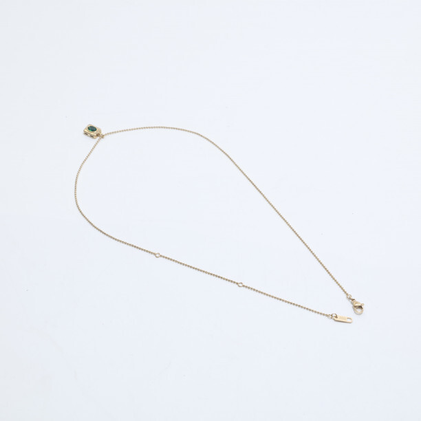 【1円スタート】K18 刻印 Gold necklace emerald レディース 金ネックレス エメラルド ペンダント 18kgp 330_画像1