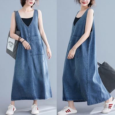 レディース XL サロペット デニム オーバーオール 韓国 夏服 ワンピース