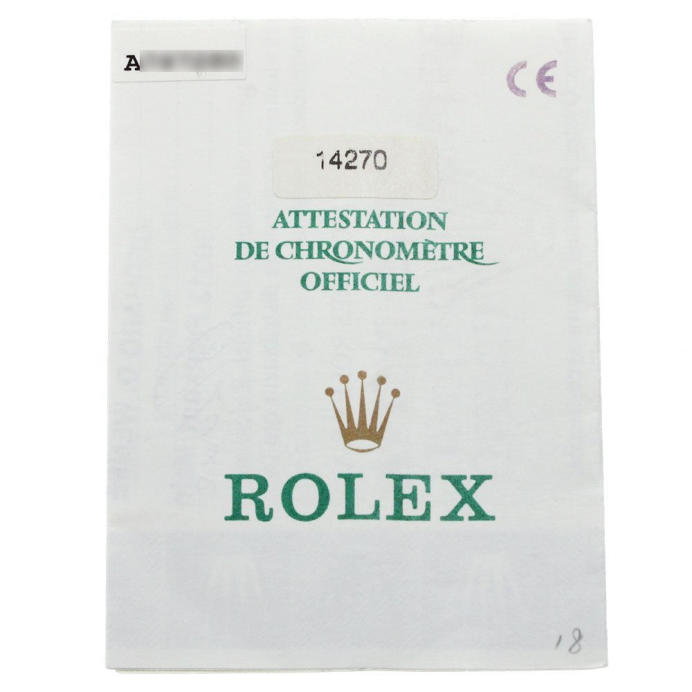 ロレックス ROLEX 14270 保証書 A番 _1-40