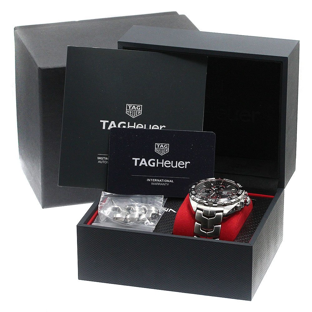  TAG Heuer TAG HEUER CAZ201D Formula 1 chronograph kyali bar 16 Ayrton Senna self-winding watch men's box * written guarantee attaching ._785661