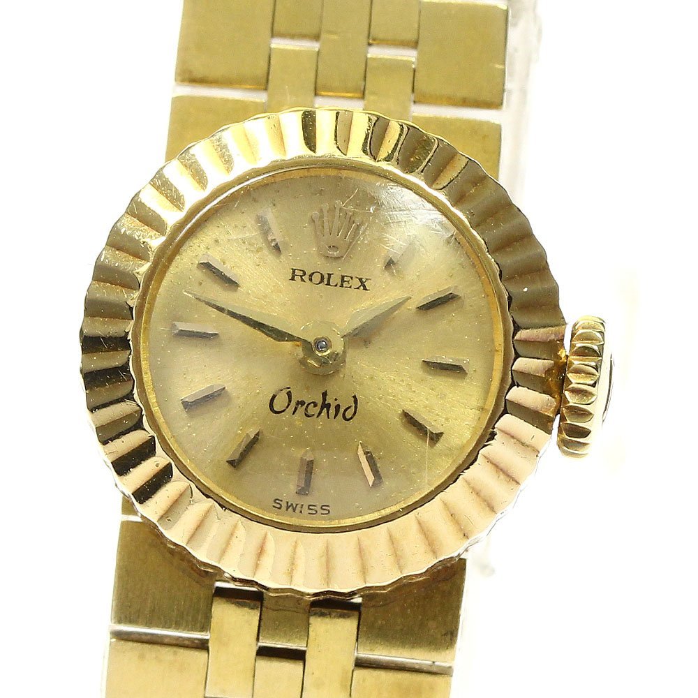 ロレックス ROLEX 2059 オーキッド K18YGケース Cal.1401 手巻き レディース _795582