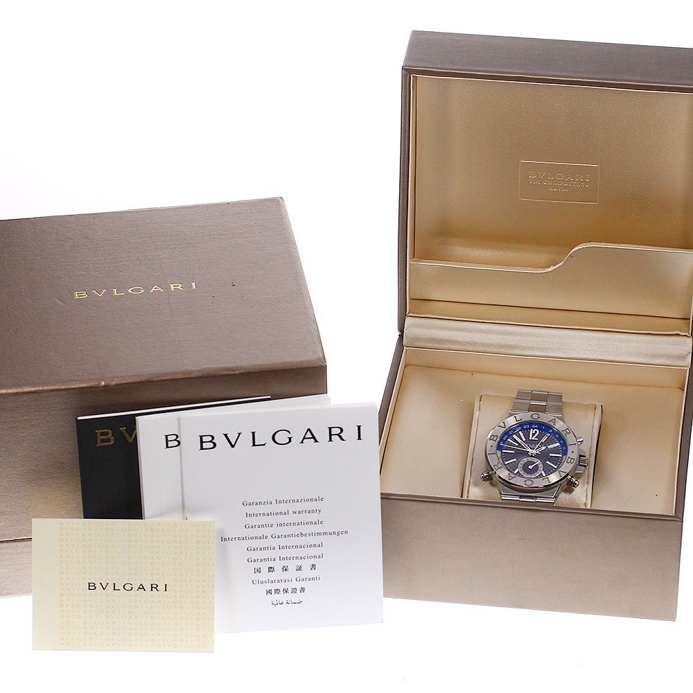 ブルガリ BVLGARI DG40SGMT ディアゴノ GMT 自動巻き メンズ 箱・保証書付き_782533_画像2