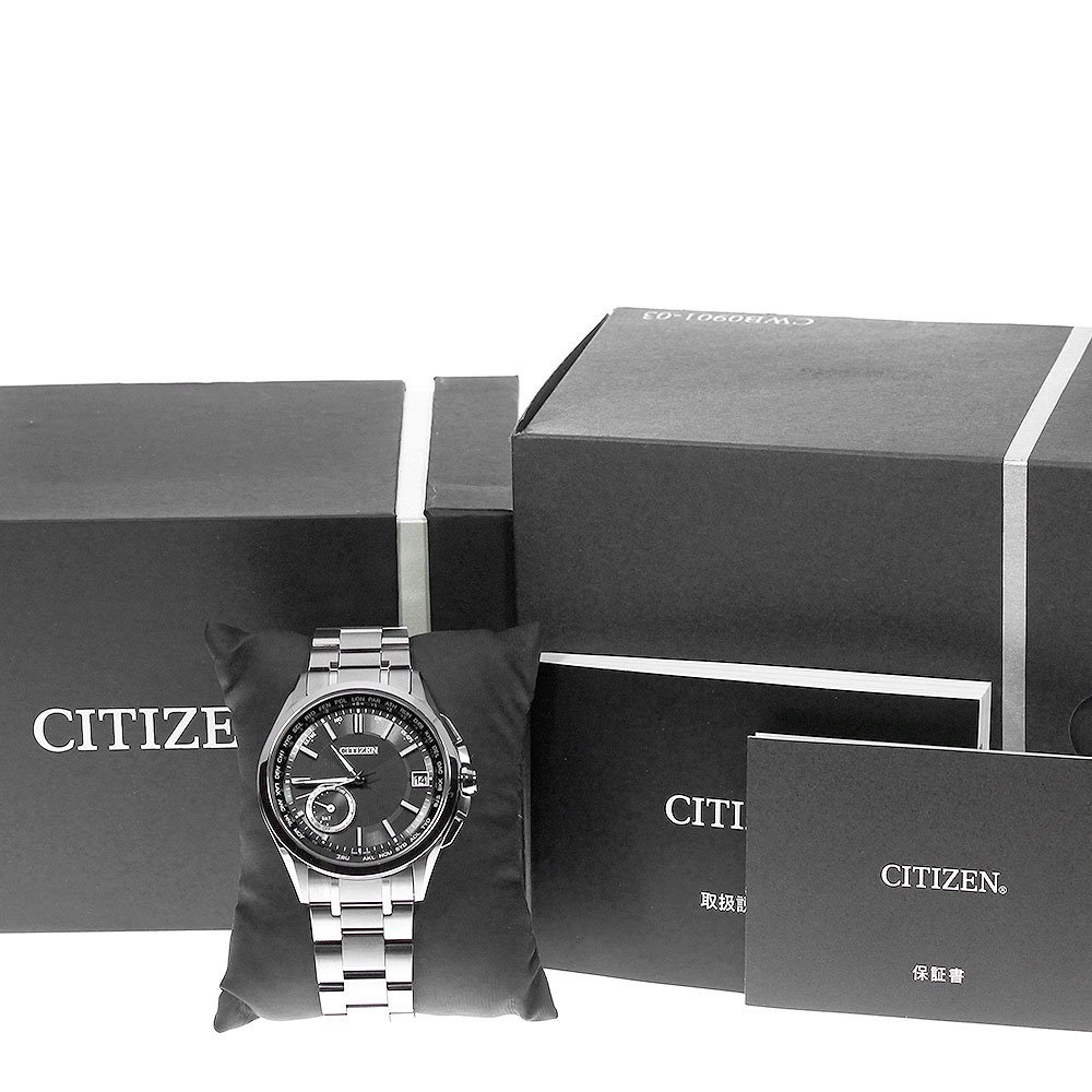 シチズン CITIZEN CC3010-51E/F150-T021581 アテッサ サテライトウェーブ ソーラー電波 メンズ 美品 箱・保証書付き_801154_画像2