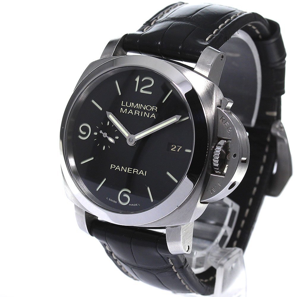 パネライ PANERAI PAM00312 ルミノールマリーナ 1950 3デイズ スモールセコンド 自動巻き メンズ 良品 箱・保証書付き_801238の画像3