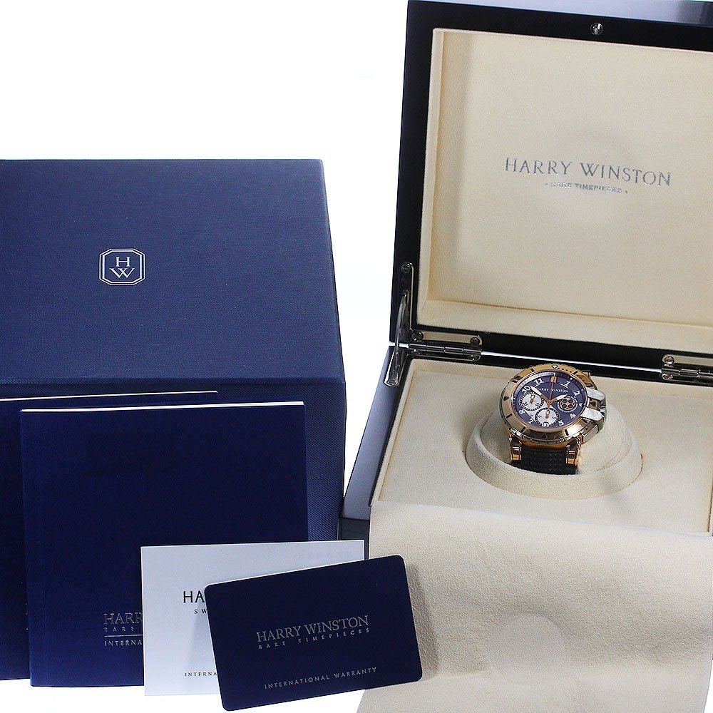 ハリーウィンストン HARRY WINSTON 410-MCA44RZC.A オーシャンダイバー K18PG 自動巻き メンズ 箱・保証書付き_797308_画像2