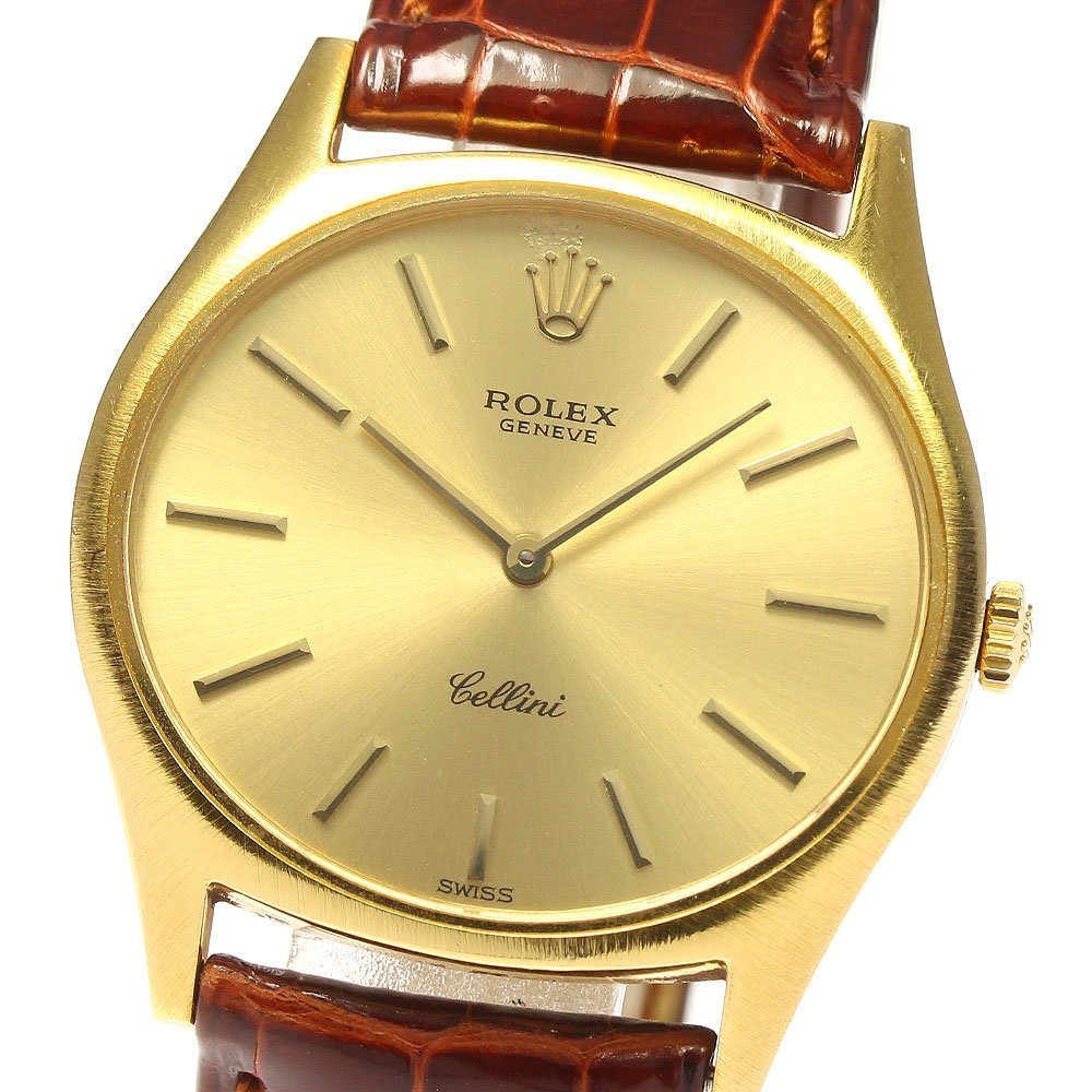 Rolex Rolex 3806 Chelini K18YG с грандиозной мужской гарантией _804082