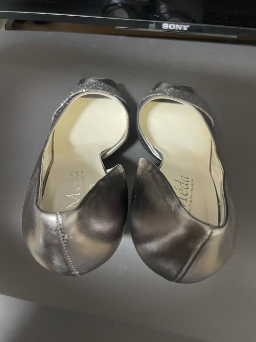 MEDAmeda металлик цвет серебряный туфли-лодочки сандалии открытый tu боковой открытый 7cm каблук 