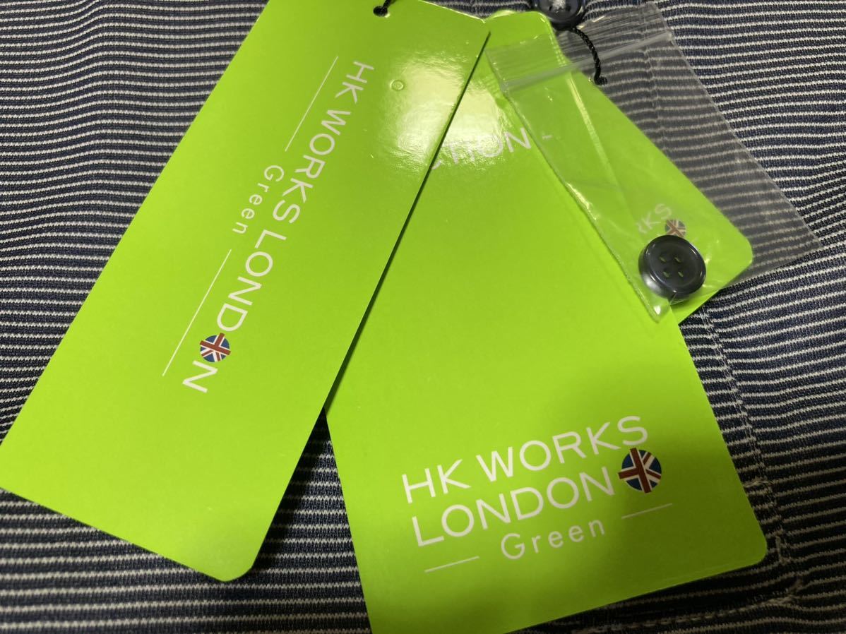 HK WORKS LONDON green 半袖ポロシャツ メンズ LL _画像7