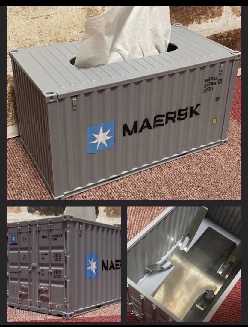 コンテナ　ティッシュケース 組み立て式 マースク - MAERSK ガレージ_画像1