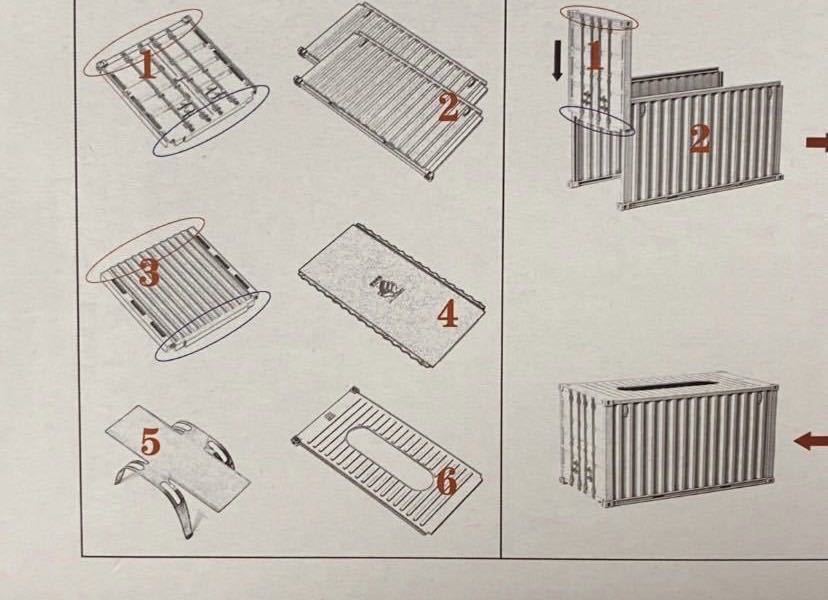 コンテナ　ティッシュケース 組み立て式 マースク - MAERSK ガレージ_画像10