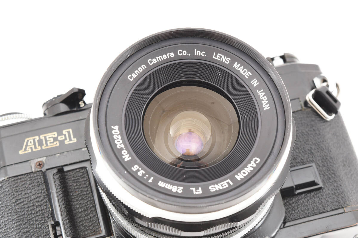 キャノン　Canon AE-1 フィルムカメラ + FL 28mm F3.5 #3026Y6FB5-10_画像9
