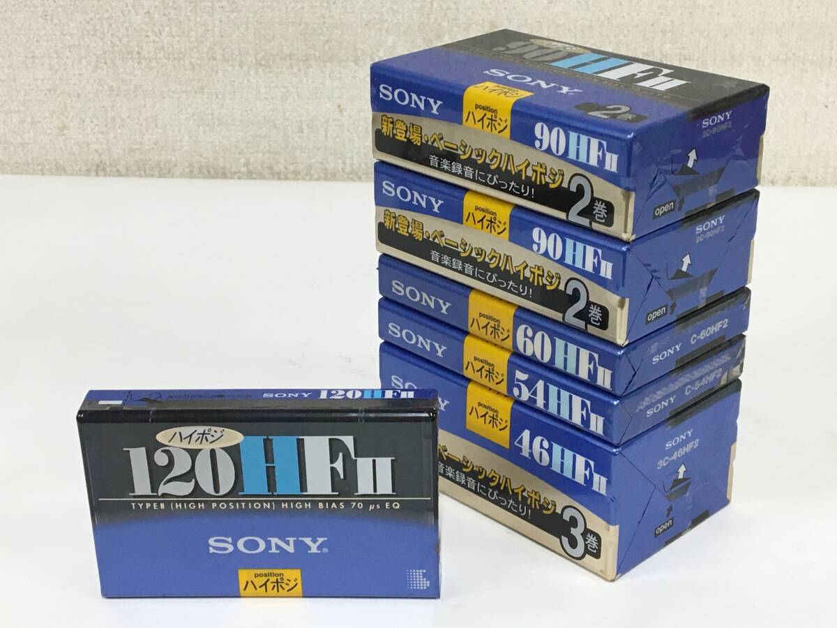 ★☆ク178 未開封 カセットテープ SONY HIGH POSITION HIGH FIDELITYⅡ 120HFⅡ 他 10本セット☆★_画像1