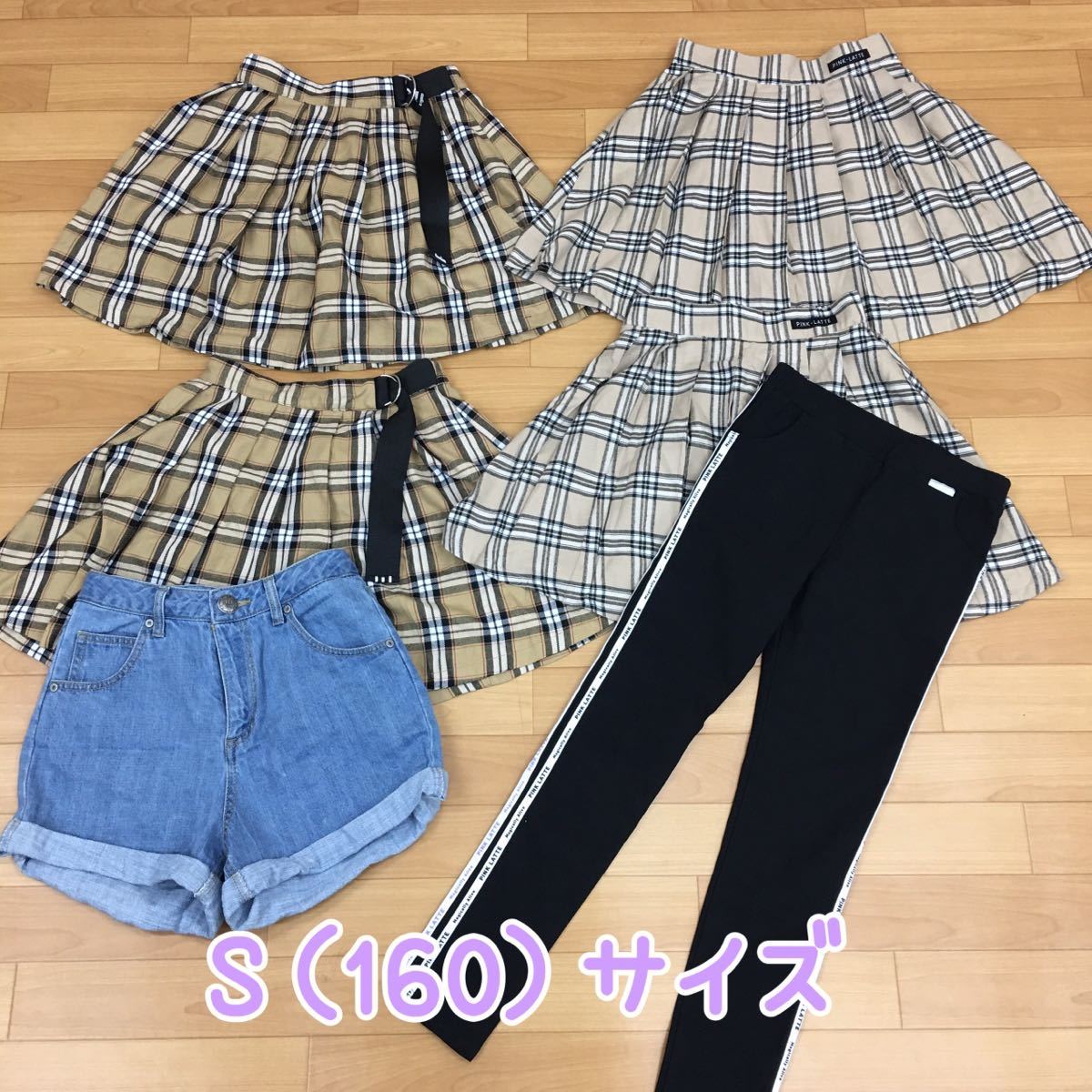 □2-36 PINK-latte ピンクラテ キッズ 女の子 子供服 まとめ 36点 140㎝〜165㎝ トップス ボトムス スカート コート アウター 女児 ニコラ _画像6