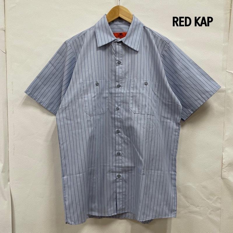 レッドキャップ RED KAP 半袖ワークシャツ 90's 襟芯 vintage ヴィンテージ ストライプ M シャツ、ブラウス シャツ、ブラウス M_画像1