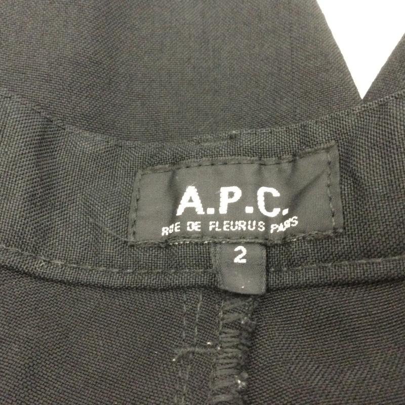 アーペーセー フランス製 ナイロン テーパード パンツ パンツ パンツ 2 黒 / ブラック 無地_画像7