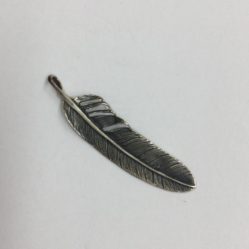 古着 AQUA SILVER アクアシルバー 925 フェザー ネックレス 羽根 ペンダントトップ アクセサリー アクセサリー 表記無し