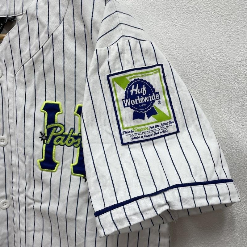 ハフ HUF × Pabst Blue Ribbon ゲームシャツ PBR PABST TWILL BASEBALL JERSEY ストリート M シャツ、ブラウス シャツ、ブラウス M_画像4