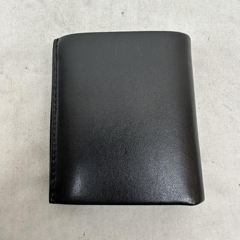 Calvin * Klein folding in half leather purse Logo purse purse - black / black 
