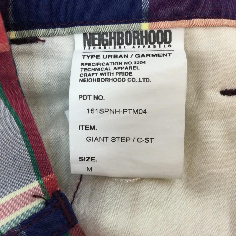 ネイバーフッド GIANT STEP 161SPNH-PTM04 チェック柄 コットン100％ 日本製 パンツ パンツ M 紺 / ネイビー X 赤 / レッド_画像5