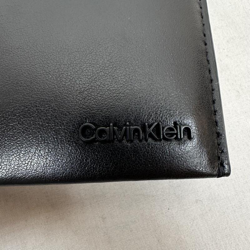 カルバン・クライン 二つ折り レザー 財布 ロゴ 財布 財布 - 黒 / ブラック_画像9