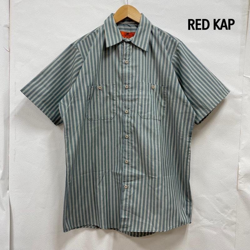 レッドキャップ RED KAP 半袖 ワークシャツ 90's 90年代 襟芯 vintage ヴィンテージ ストライプ S シャツ、ブラウス シャツ、ブラウス_画像1