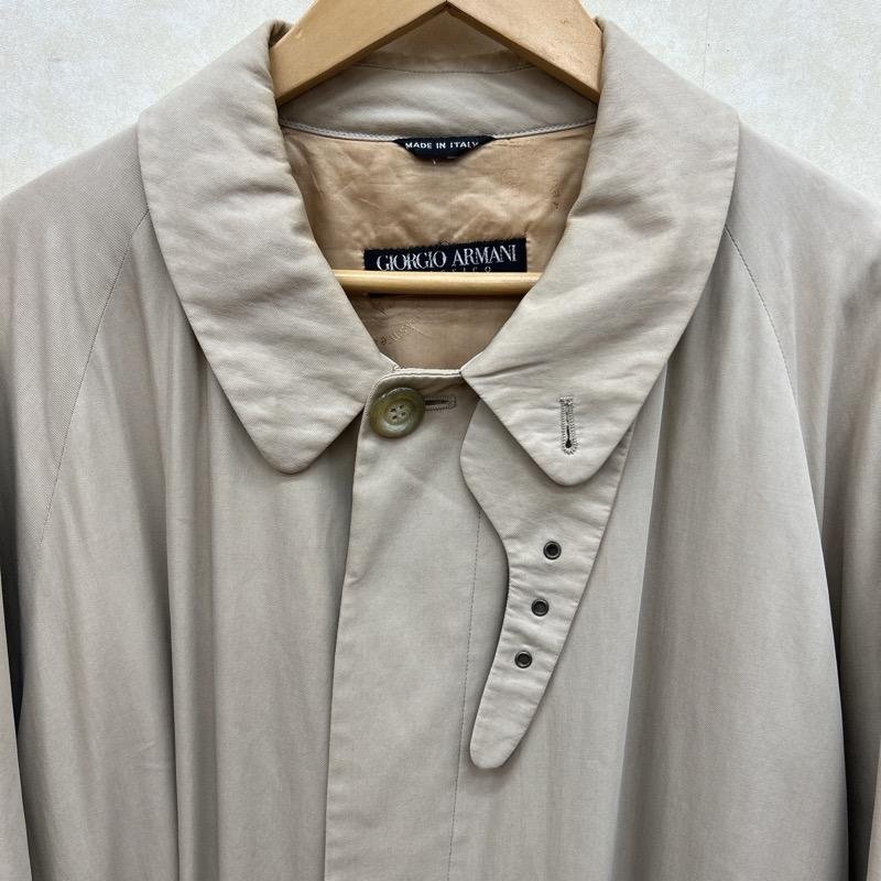 ジョルジオアルマーニ イタリア製 ベルト付 中綿 ステンカラー コート コート - ベージュ / ベージュ_画像3