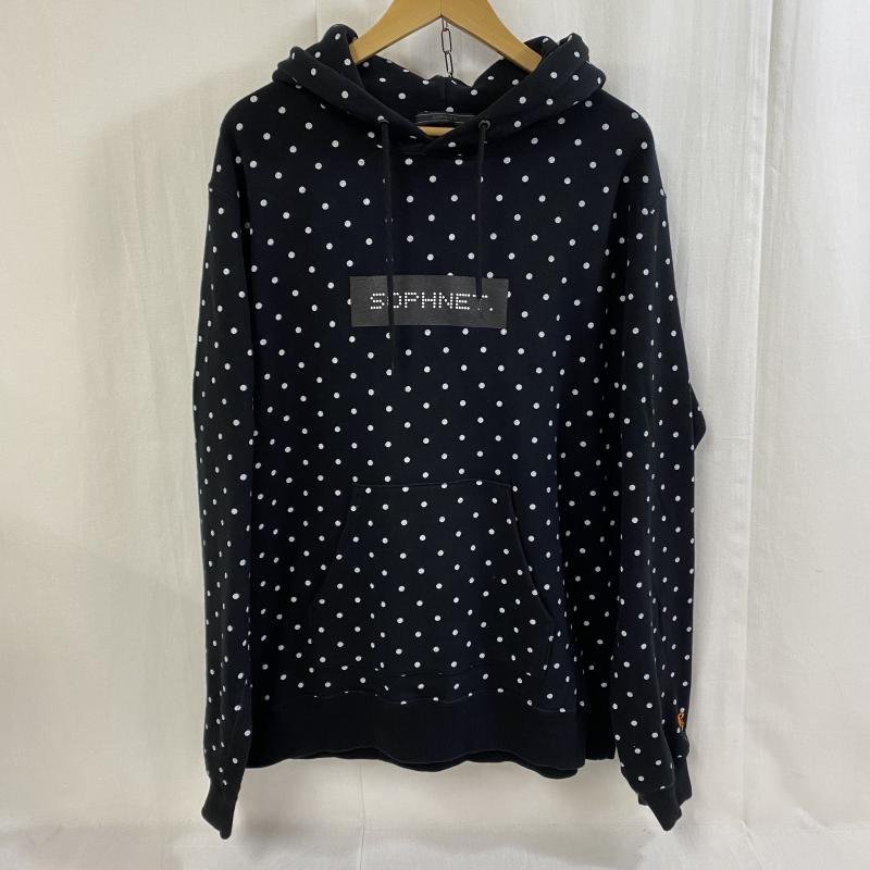 ソフネット SOPHNET. / 2019ss / POLKA DOT PULLOVER HOODIE / SOPH-190113 / BLK / L パーカー パーカー L 黒 / ブラック ドット