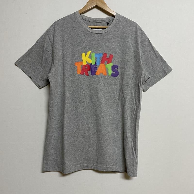 キス KITH 半袖 ロゴプリントTシャツ KH3258 Tシャツ Tシャツ M 灰 / グレー ロゴ、文字 X プリント